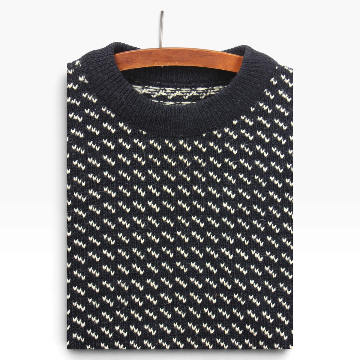 80s LL Bean wool birdseye sweater Large