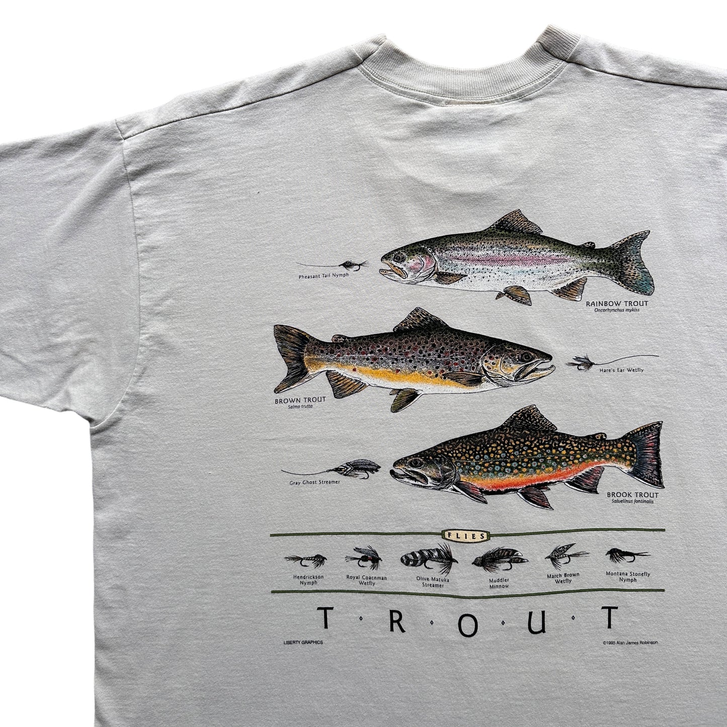 90s LL Bean trout tee XXL