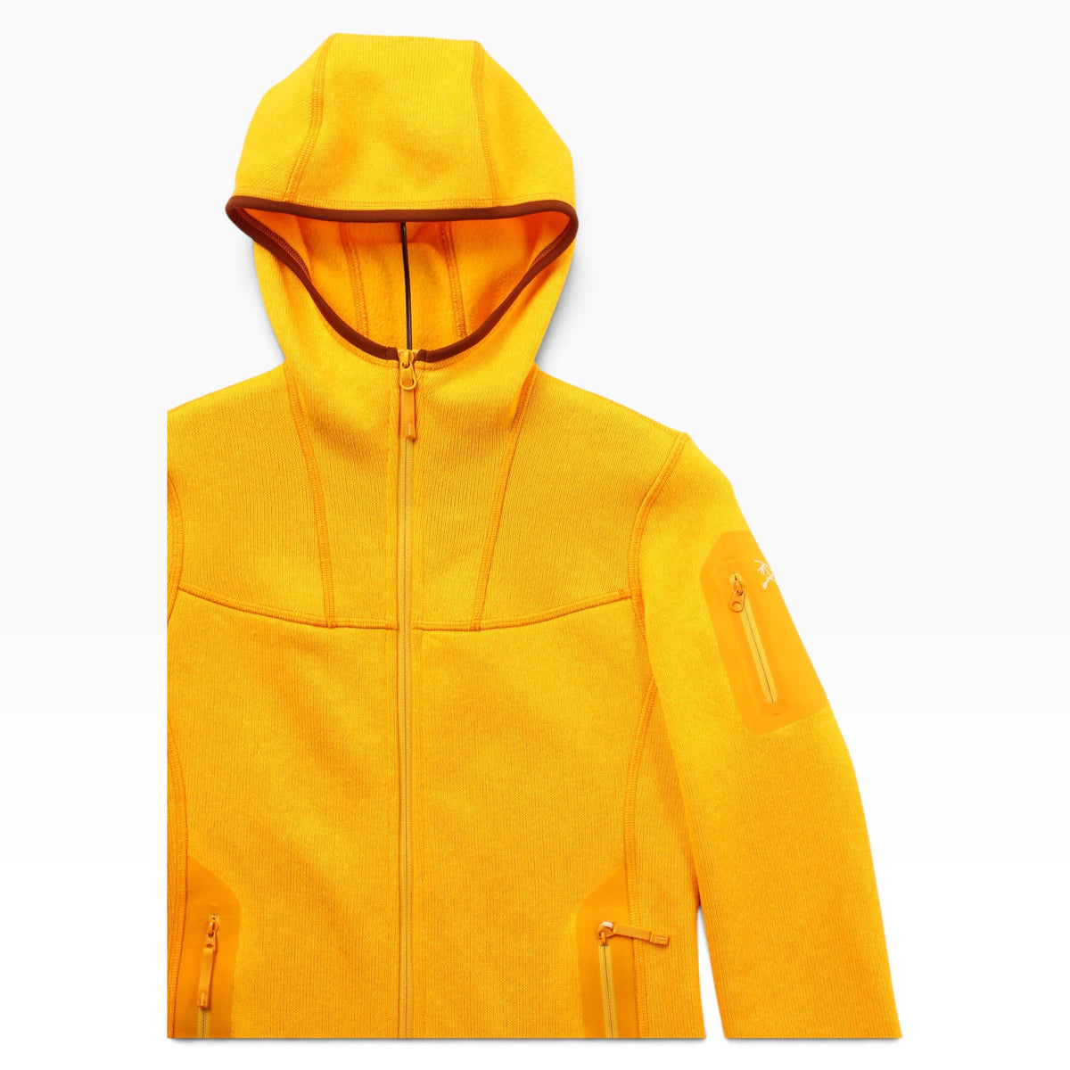 Arc’teryx fleece hoodie yellow XS