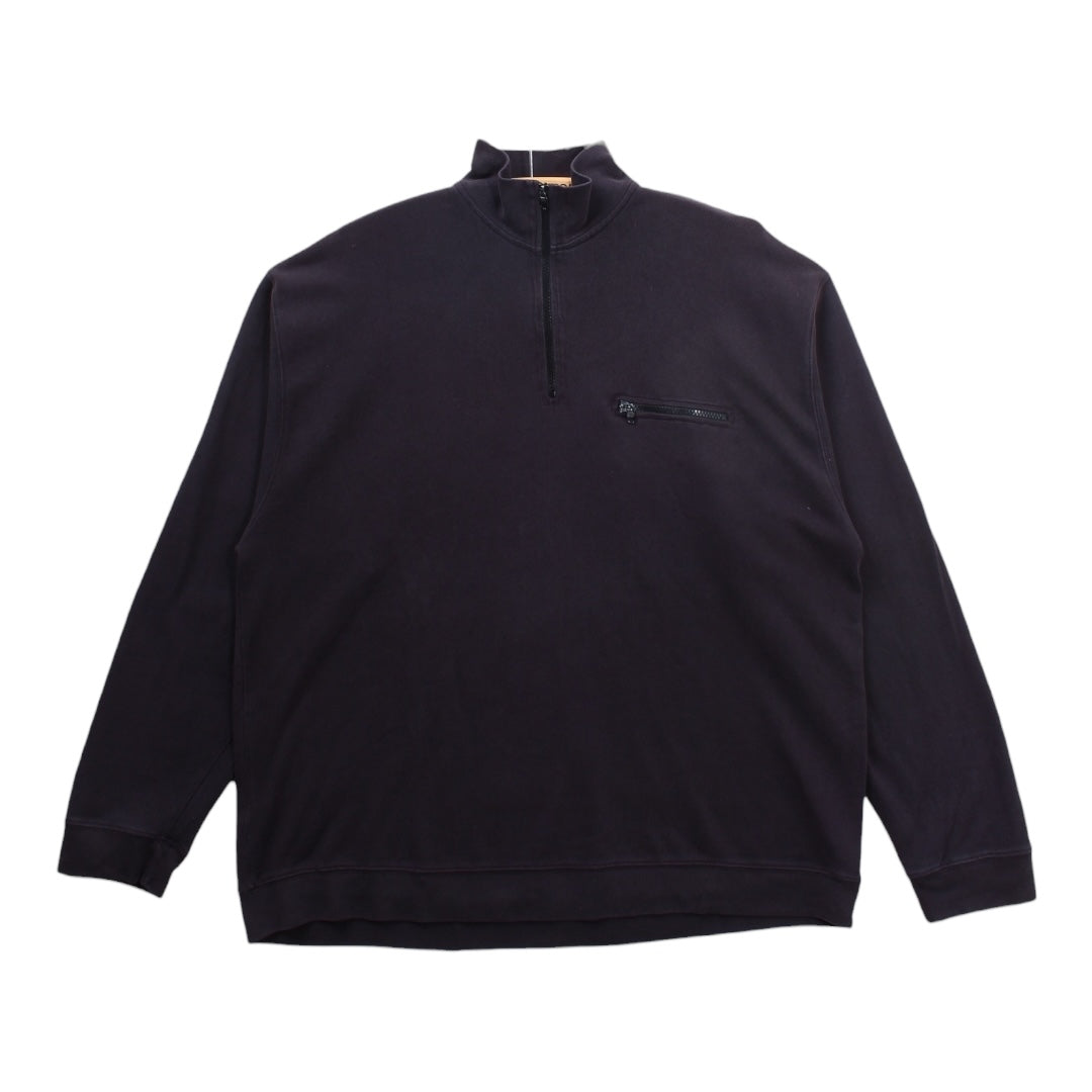 90s J crew cotton 1/4 zip XXL