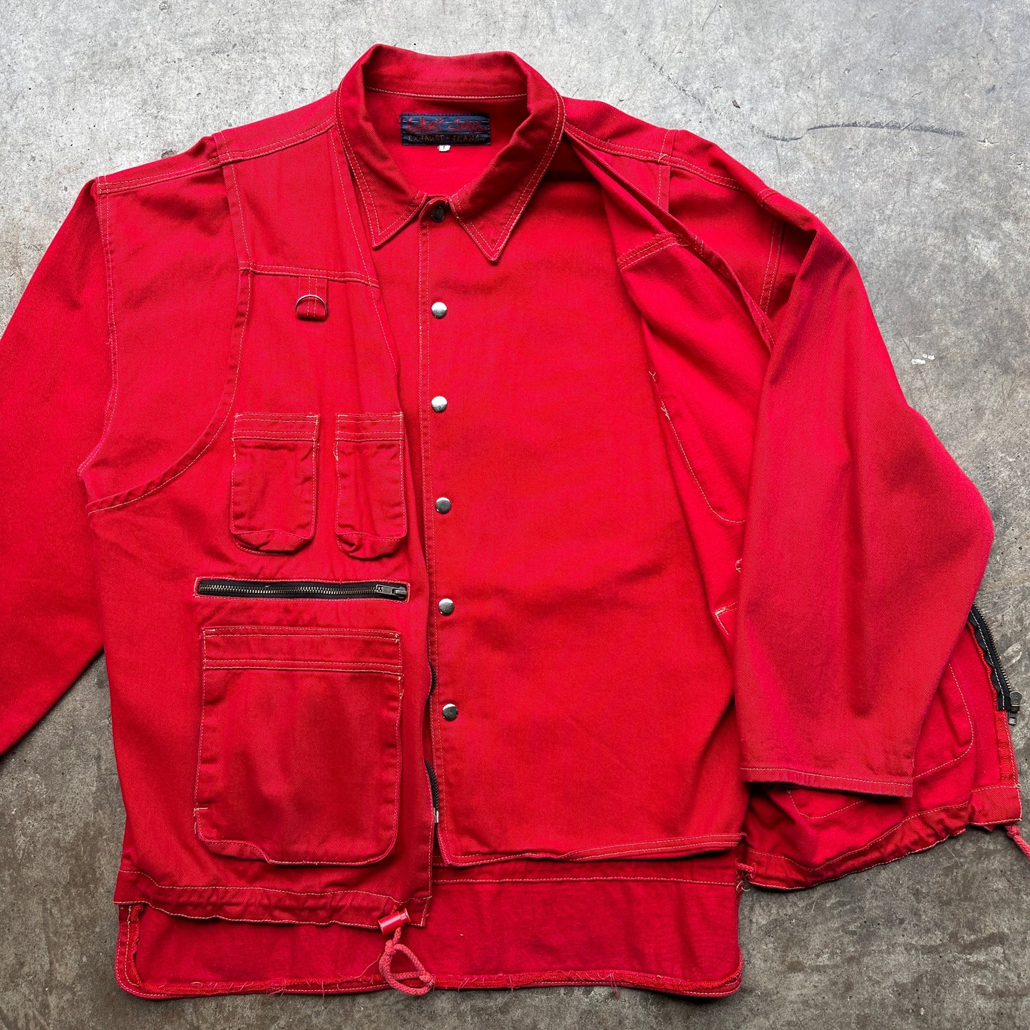 90s Exhaust cotton jacket. Large