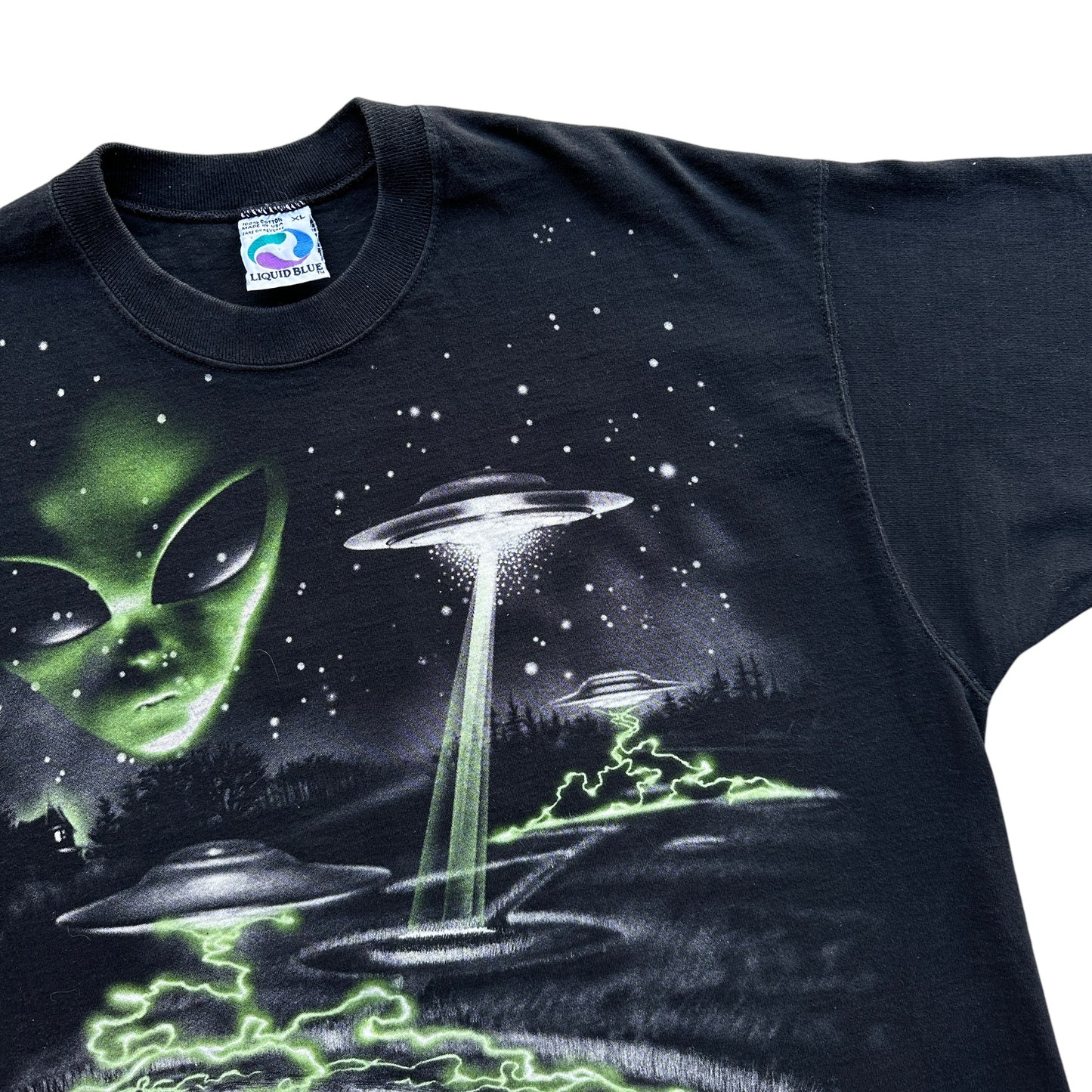 1997 Liquid blue alien abduction tee XL