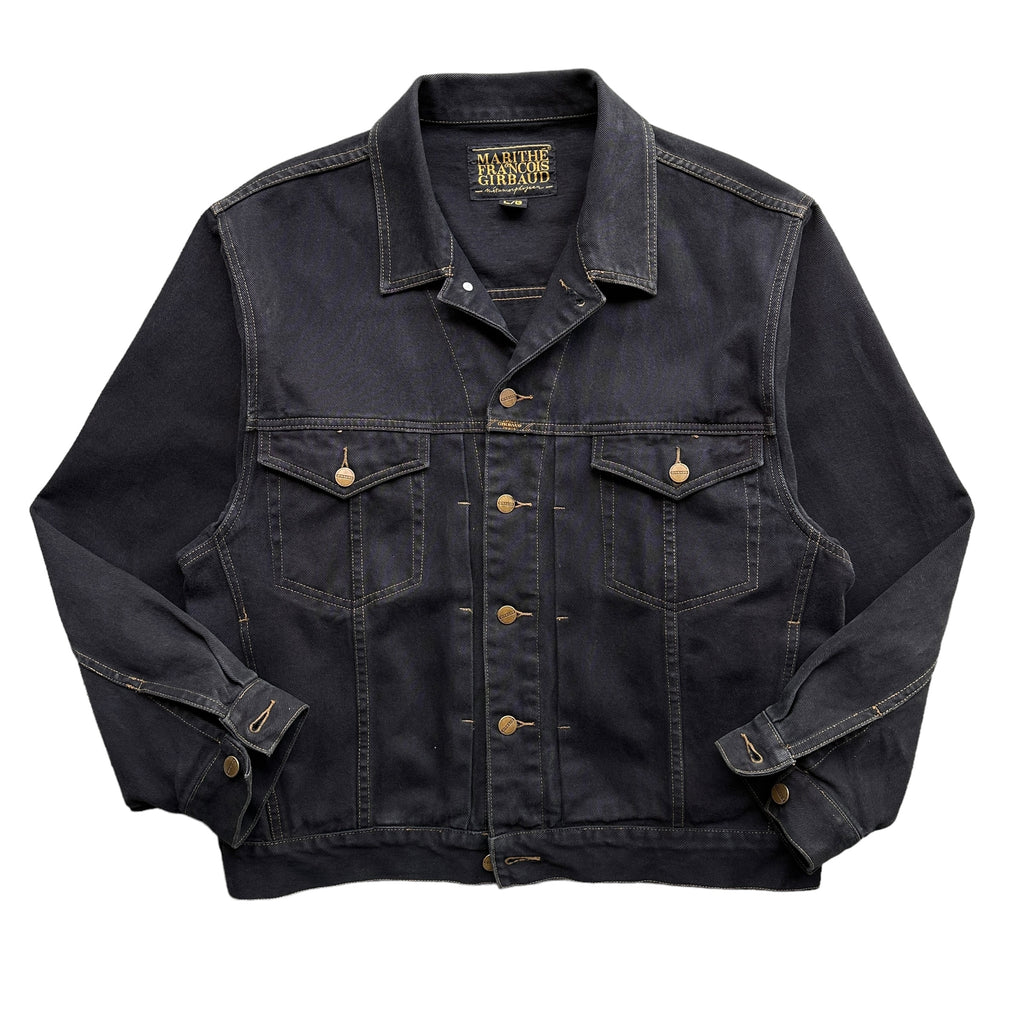 90s Girbaud denim jacket contrast stitch large