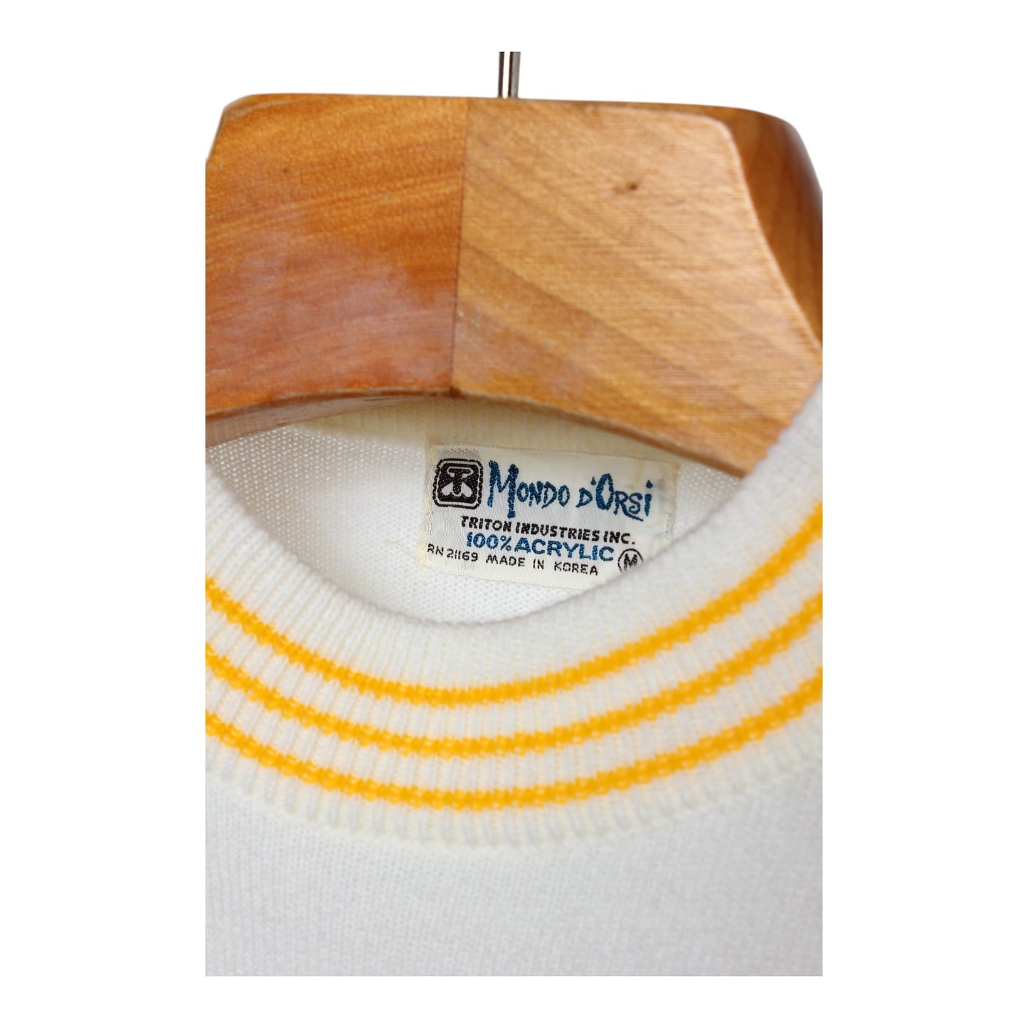 60s Acrylic mock neck shirt  Small