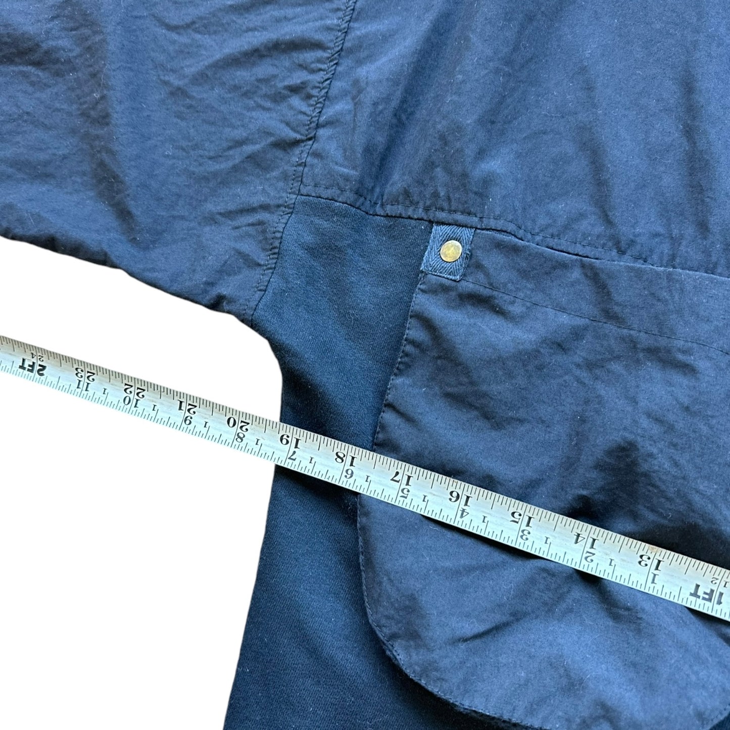 80s Cargo chest pocket snap shirt Small