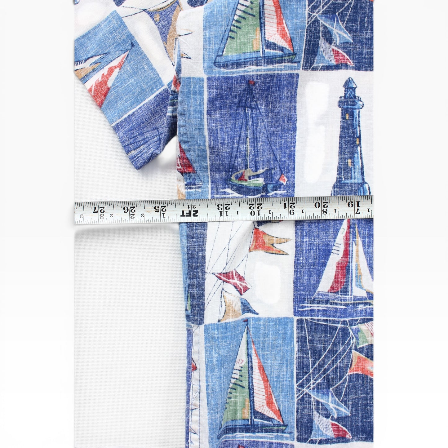 80s Reyn Spooner boat lighthouse button up XL
