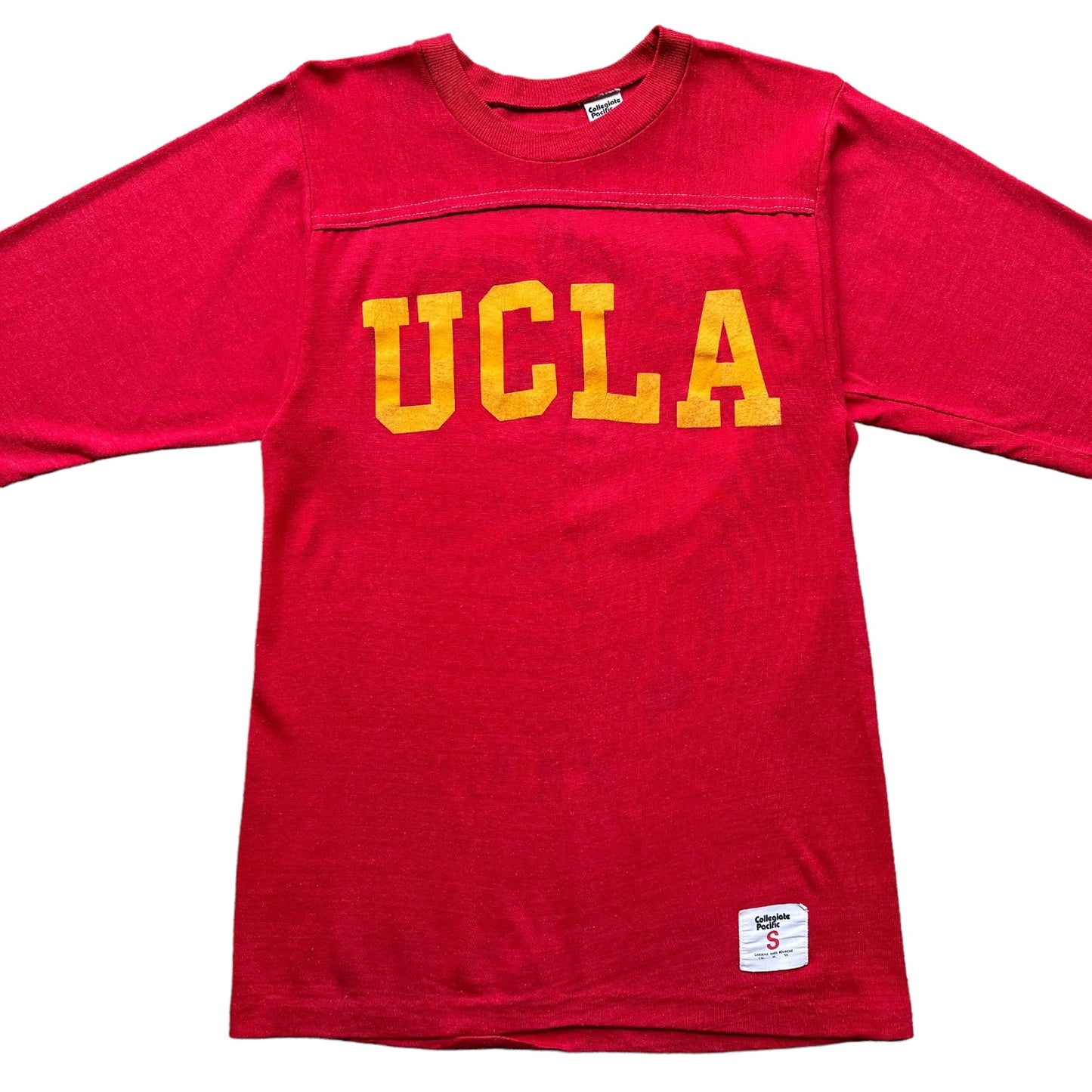 80s UCLA 3/4 sleeve cotton shirt Small