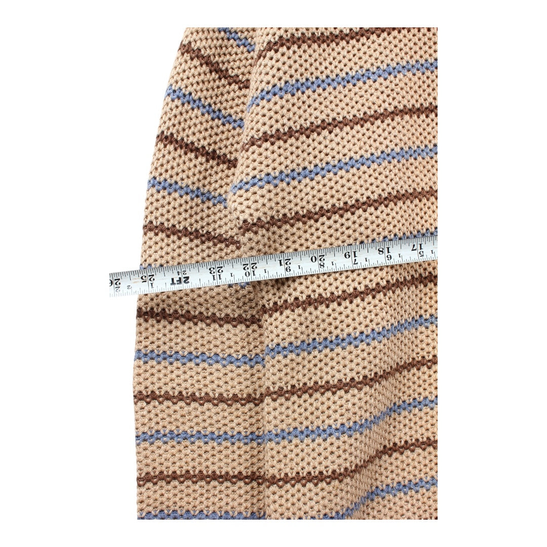 Saville row cotton knit 1/4 polo sweater XL