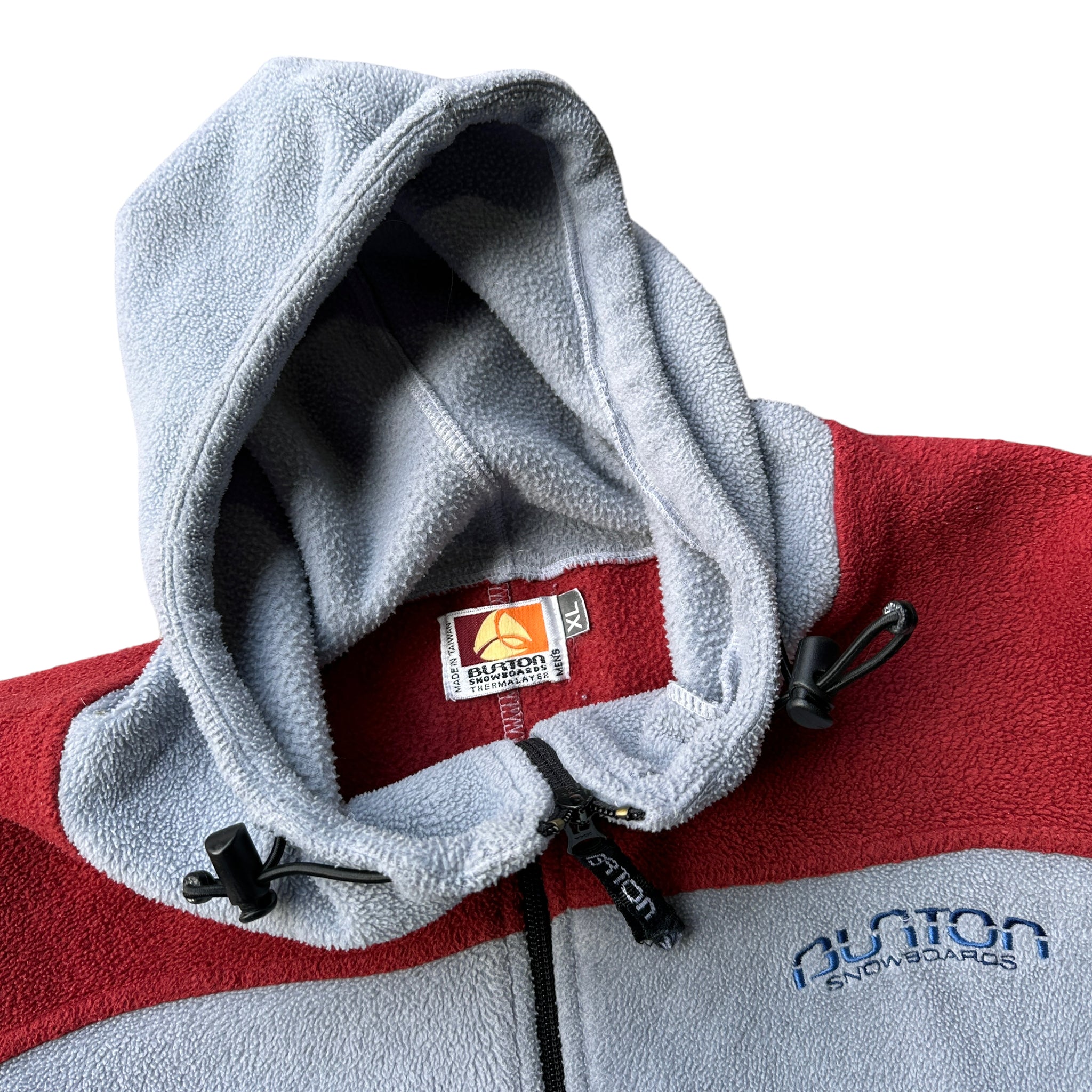 90s Burton hooded fleece XL