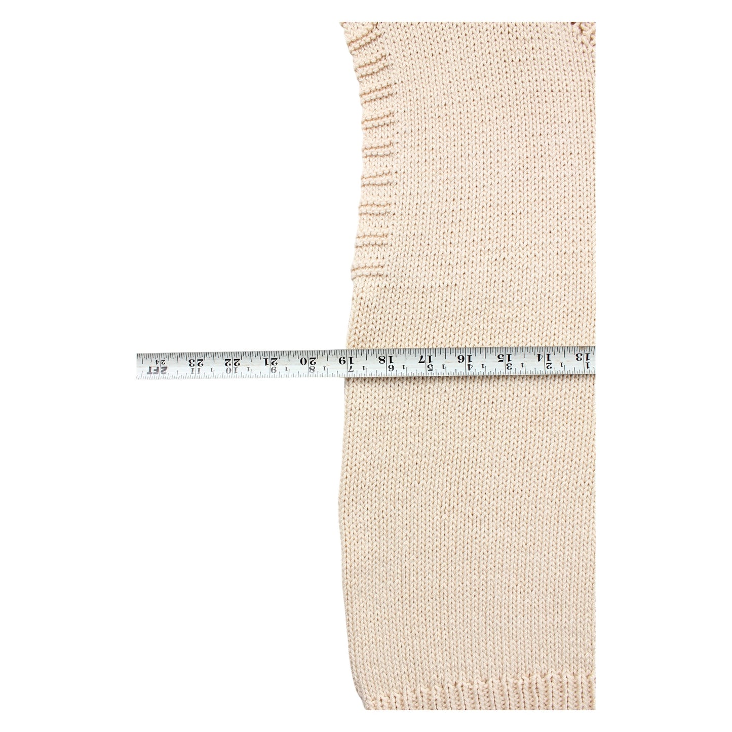 Hand knit Cotton sweater vest Small