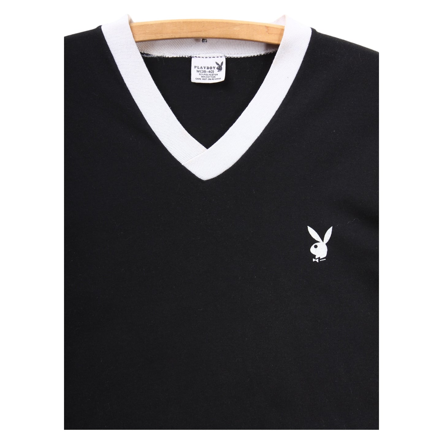 70s Playboy v neck tee Small