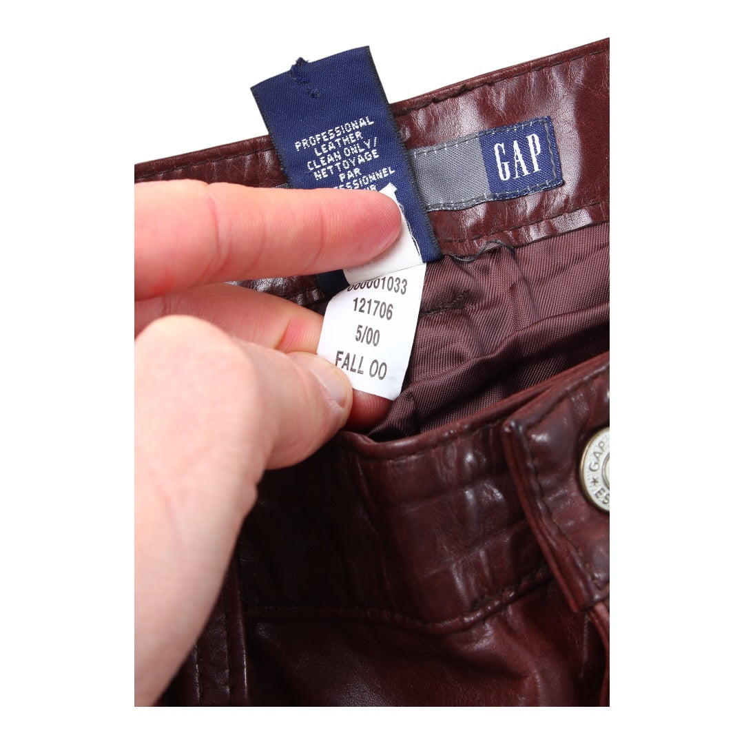 2000 Gap leather pant womens 28/30