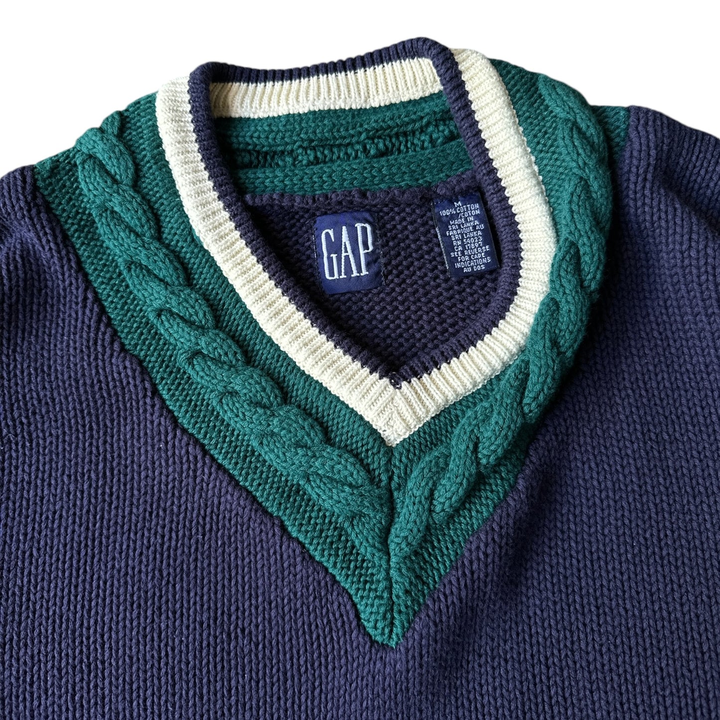 90s Gap cotton tennis sweater large