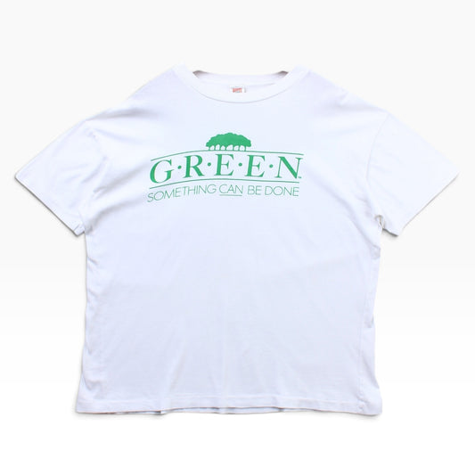 80s GREEN something can be down roots tee L/XL