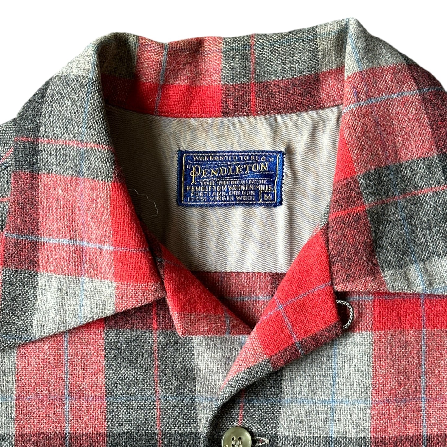 60s Pendleton wool camp shirt home crop medium