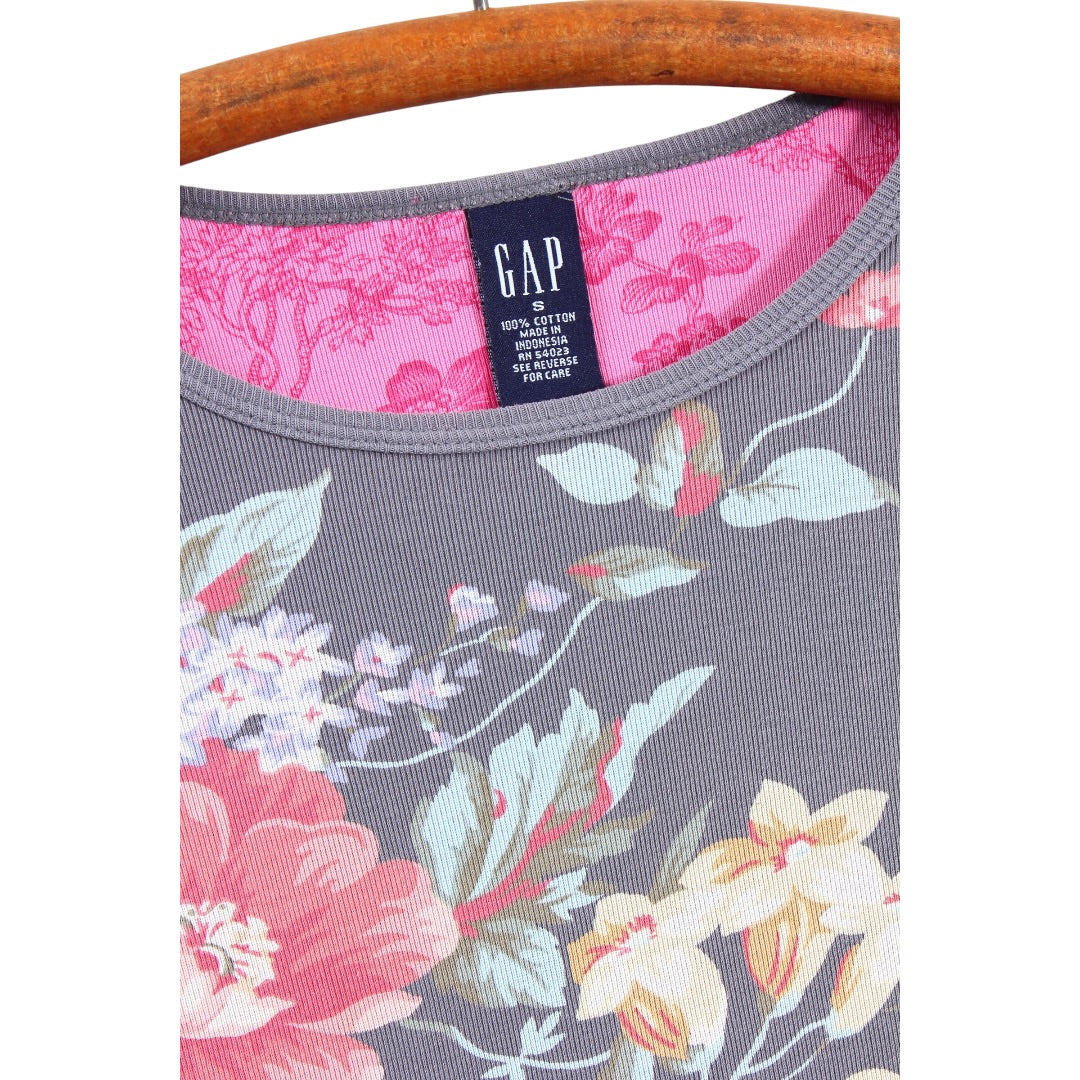 2000s Gap floral 3/4 sleeve XS