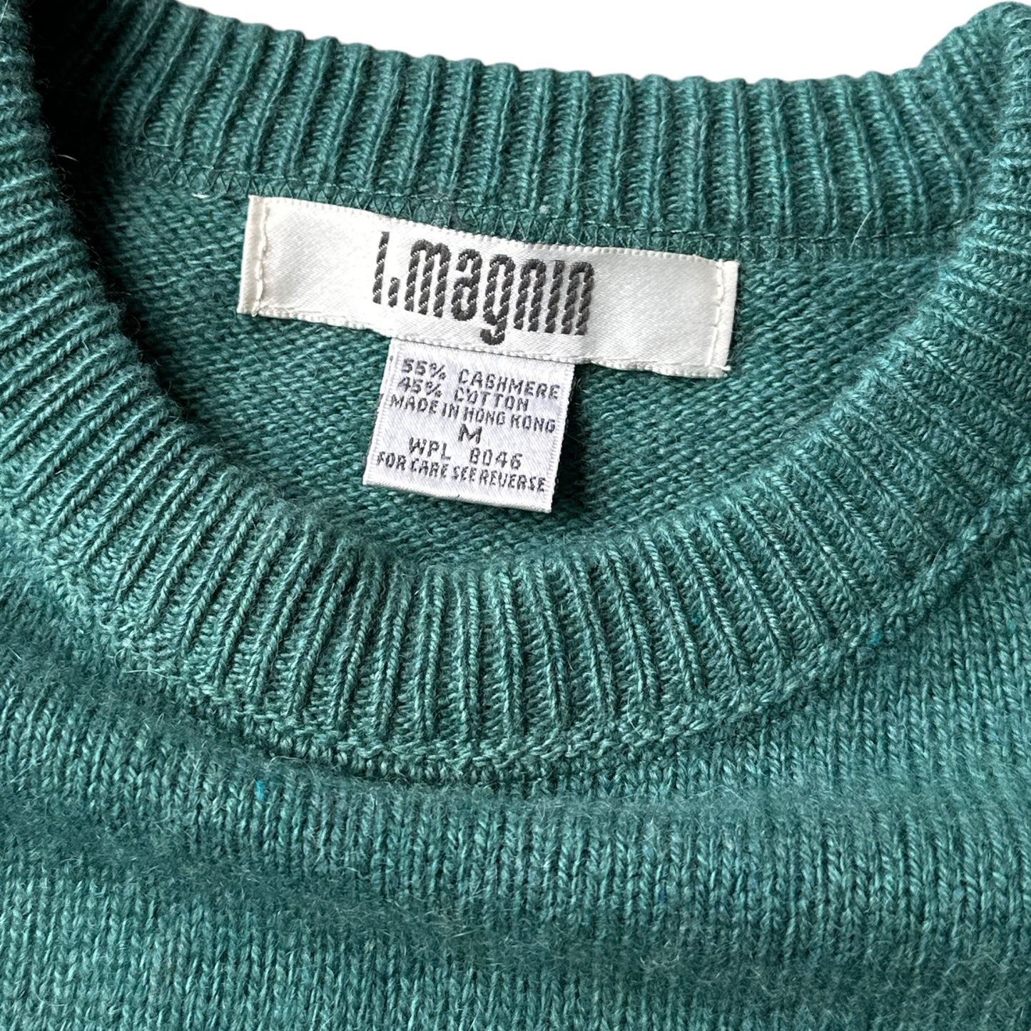 L magnin cashmere cotton blend sweater large