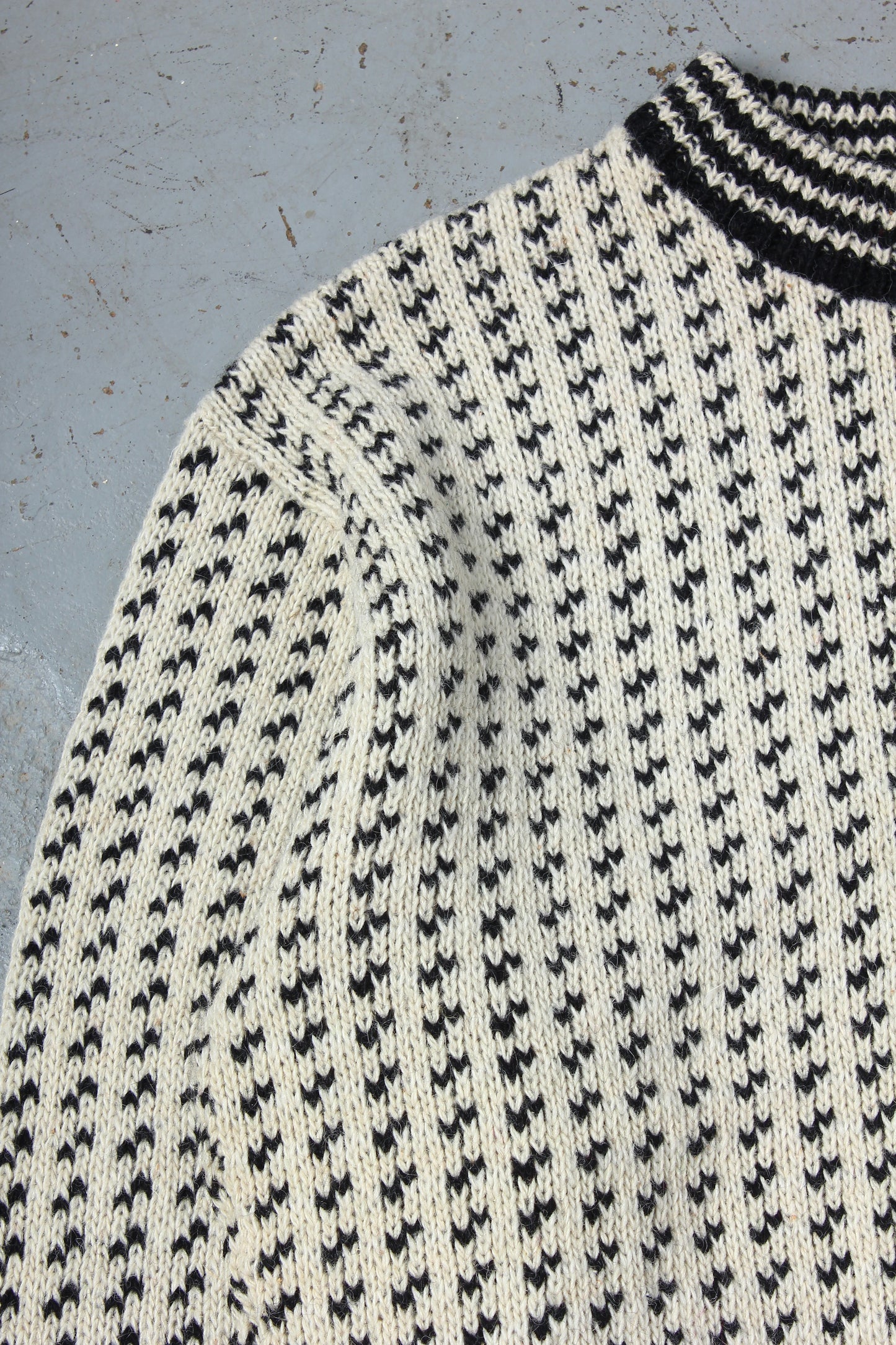 60s Nordic birdseye wool sweater Xs/Small