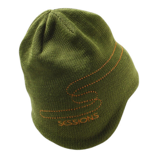 90s Sessions snowboards ear flap beanie