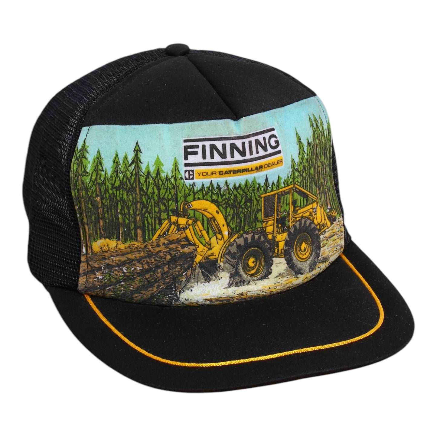 80s Finning caterpillar trucker hat