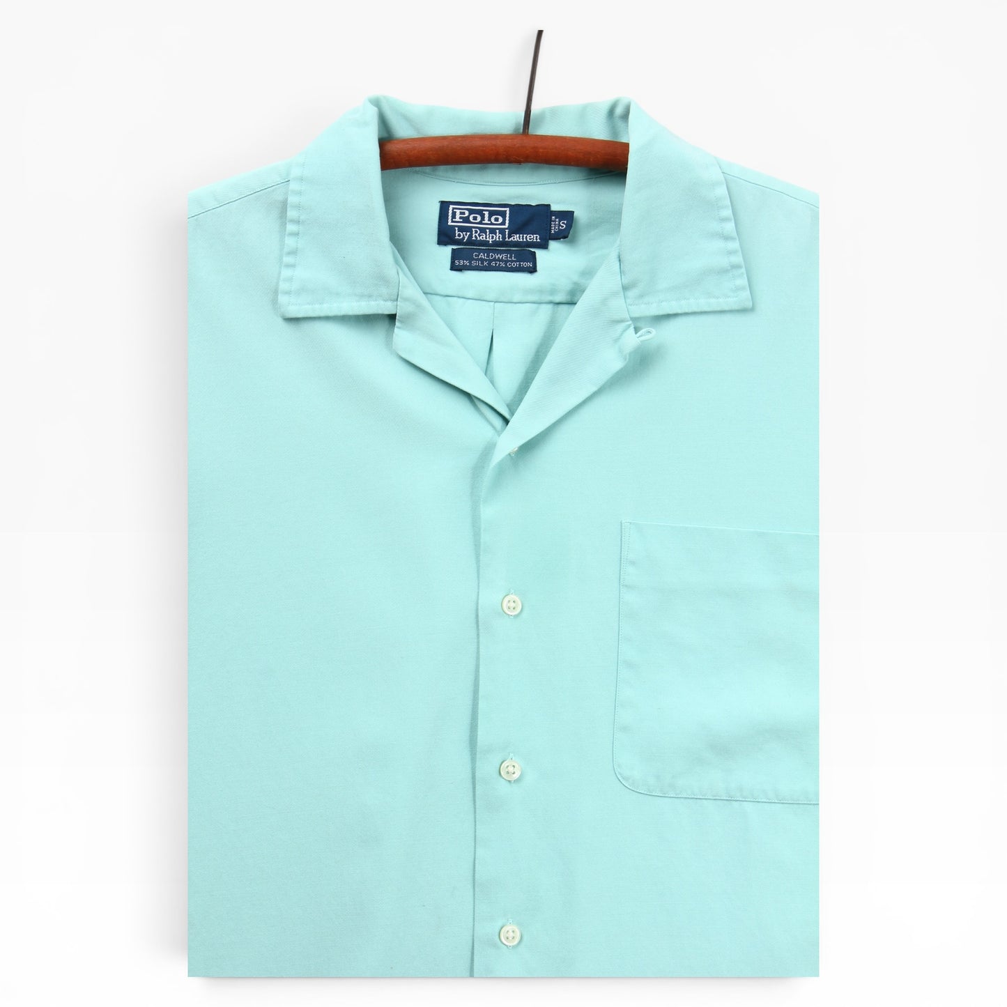 90s Polo Ralph Lauren caldwell camp shirt loop collar Medium