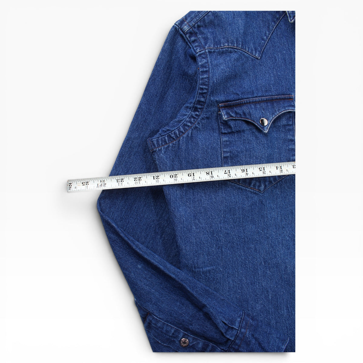 90s Polo Ralph Lauren denim western snap tee S/M
