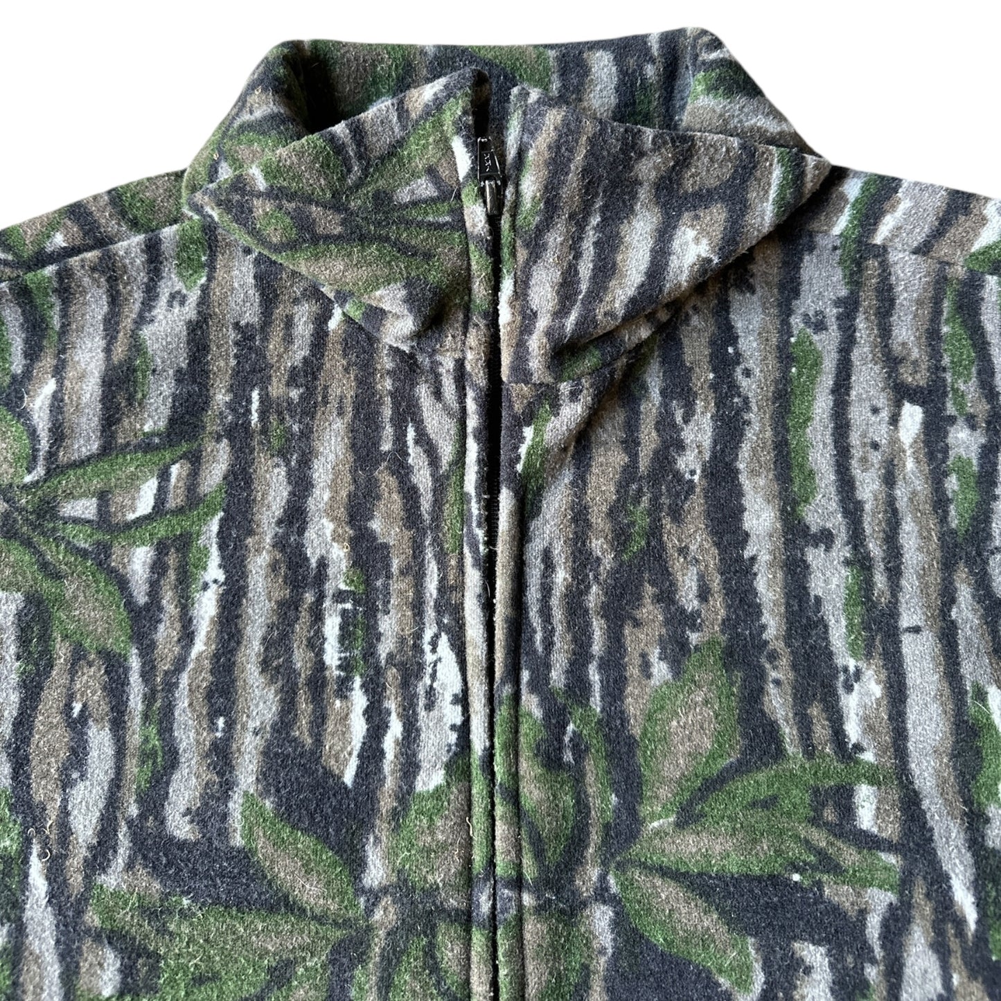 90s Real tree fleece camo jacket large