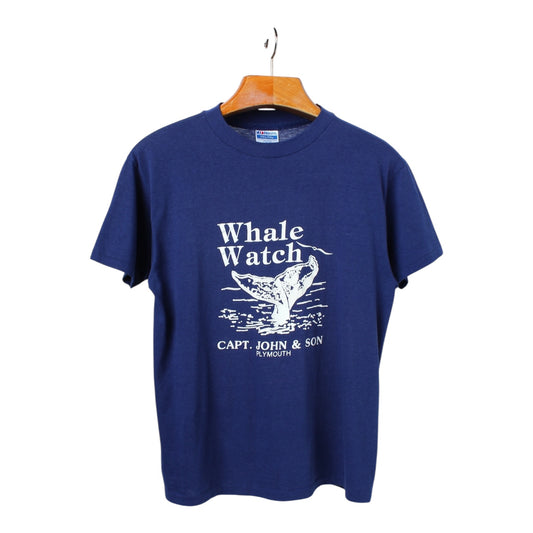 80s Plymouth mass whale watch tee medium