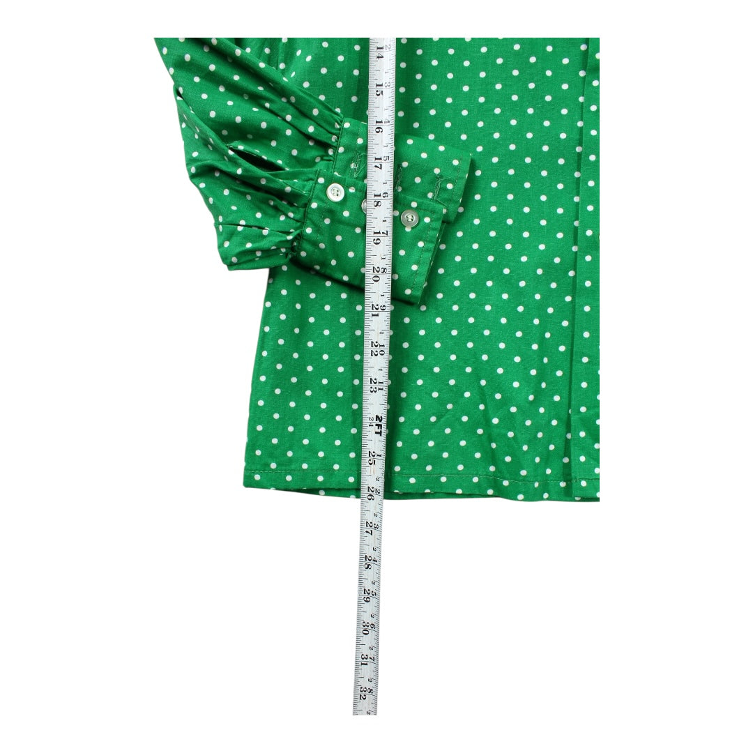 70s Van heusen polka dot button up medium