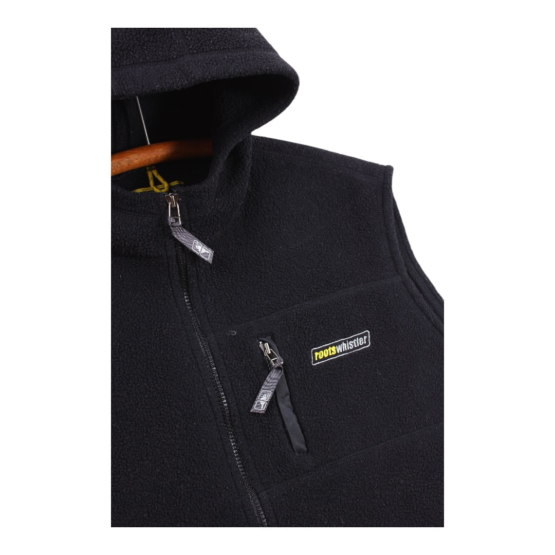 2000s Roots hooded fleece vest large