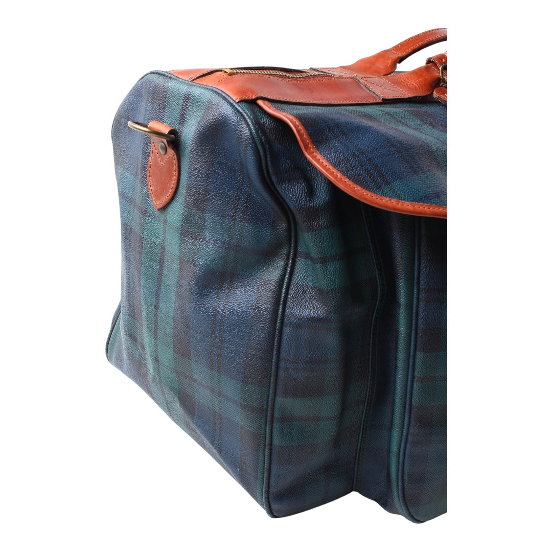 80s Polo Ralph Lauren black watch weekender bag