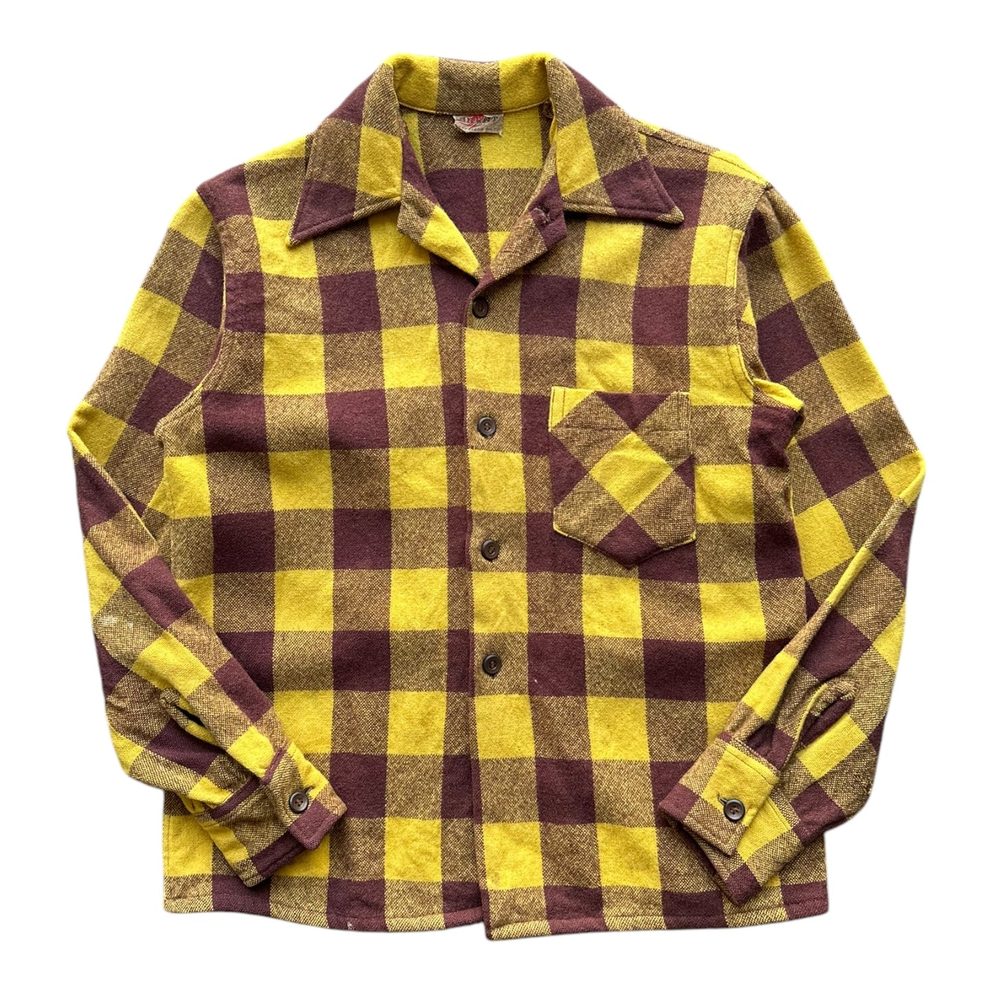 60s Brent ski wool camp shirt Small