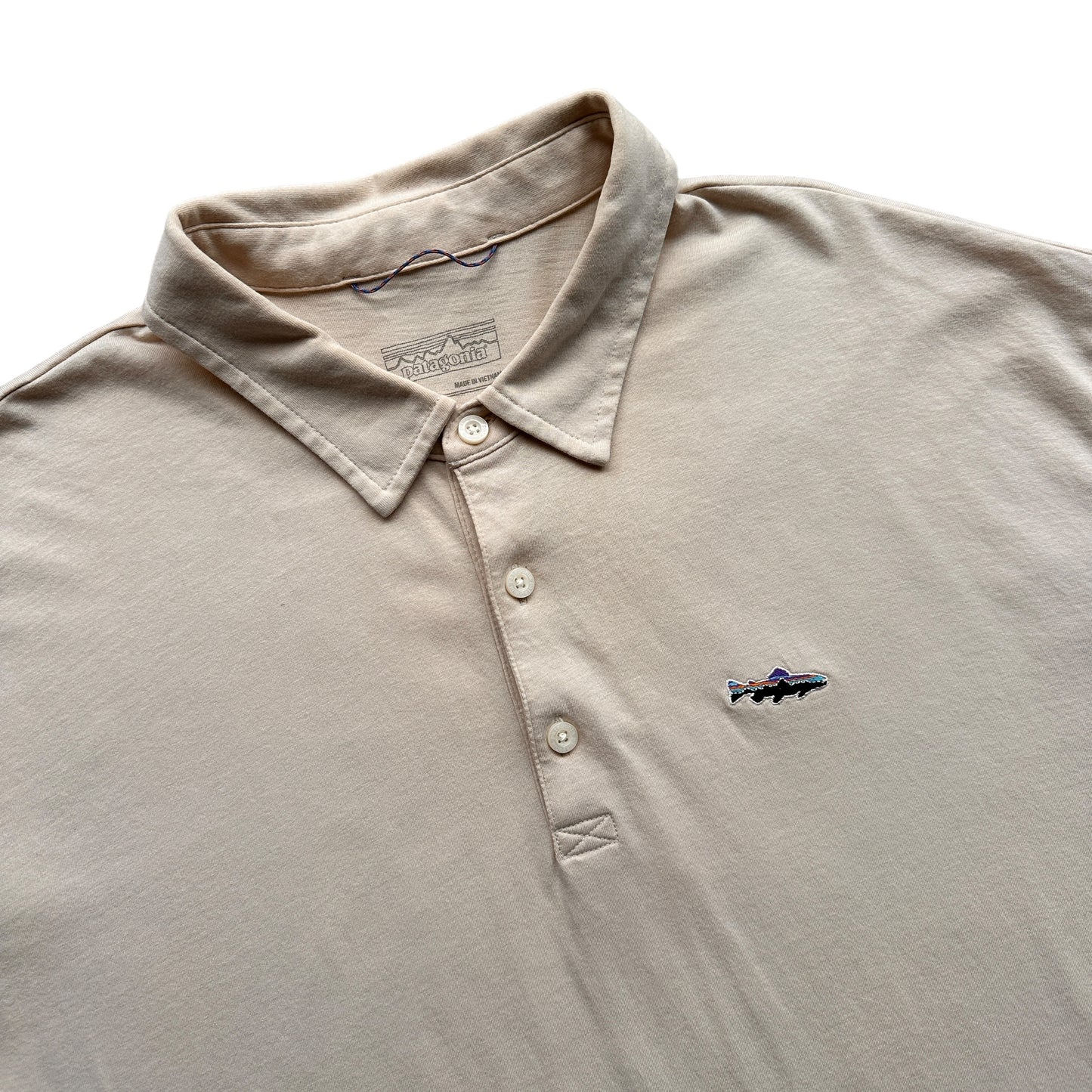 Patagonia fish polo large