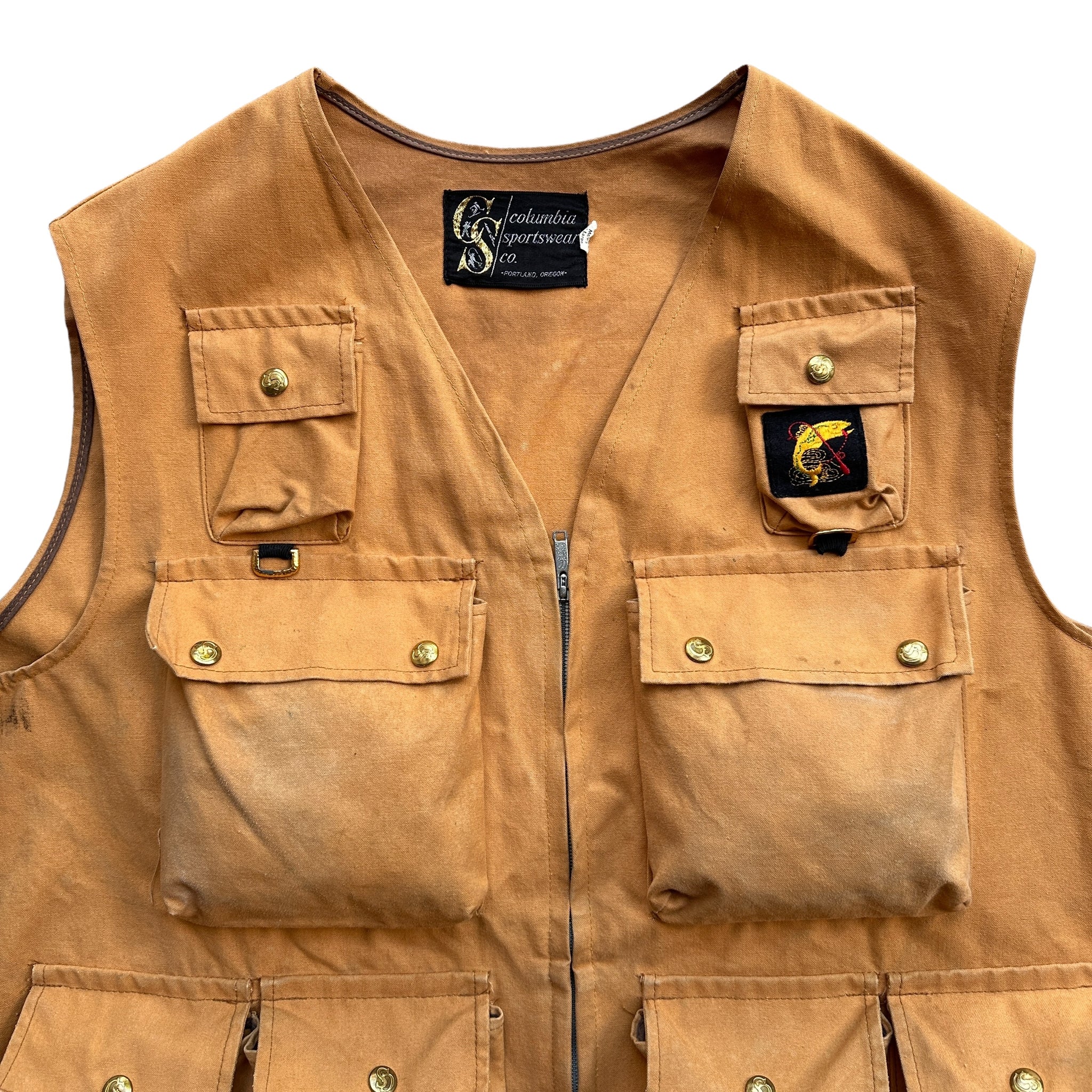 60s columbia fishing vest XL