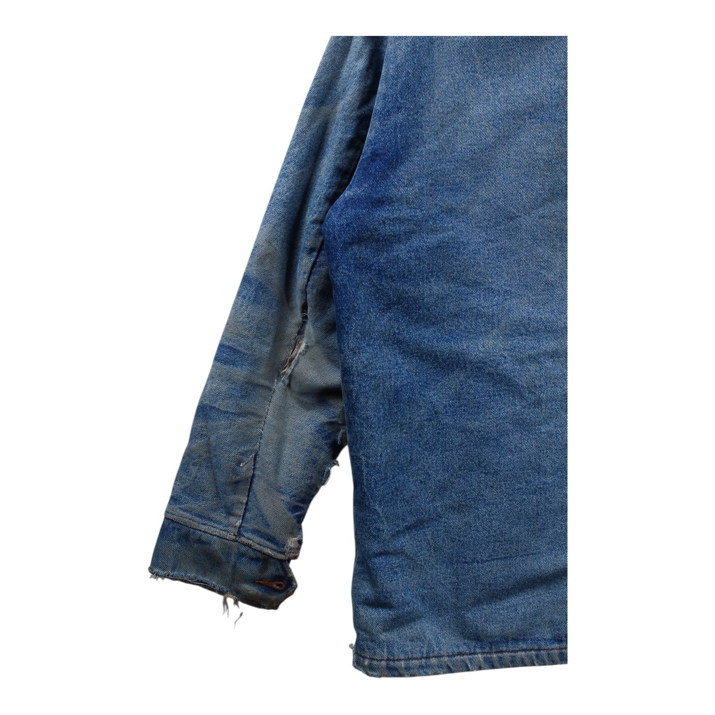 Well worn denim chore coat large