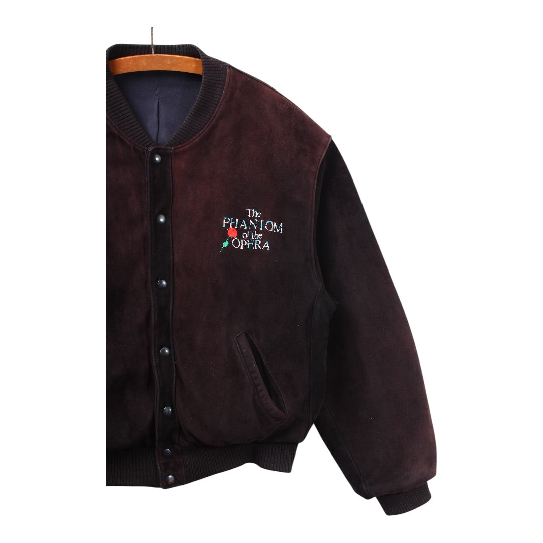 80s Phantom of the opera suede jacket cast and crew M/L