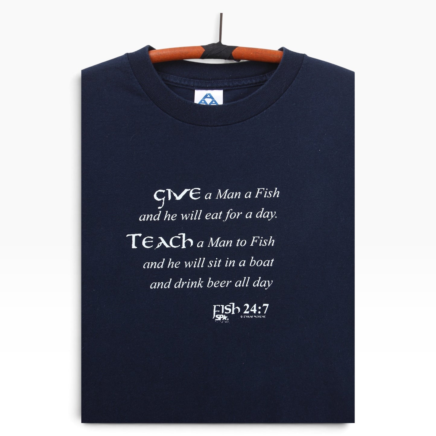 give a man to fish tee large