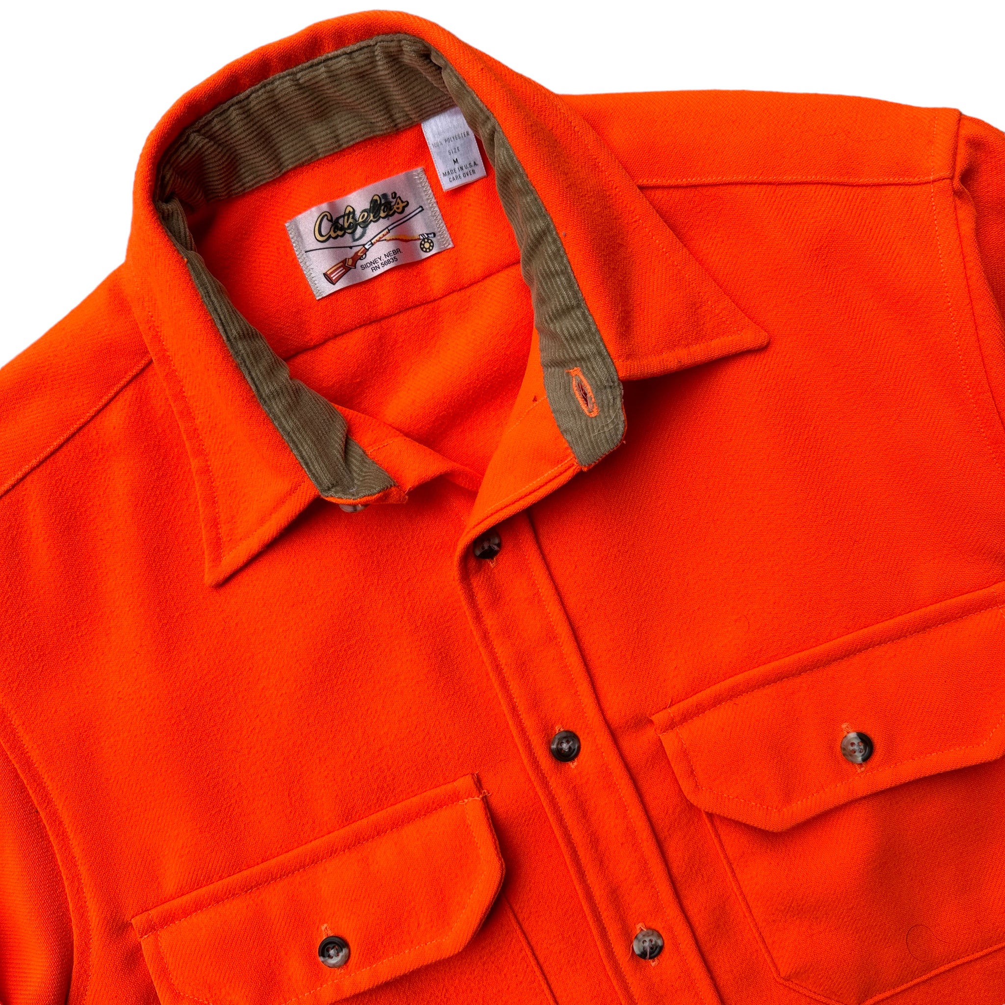 80s Cabelas blaze orange shirt medium