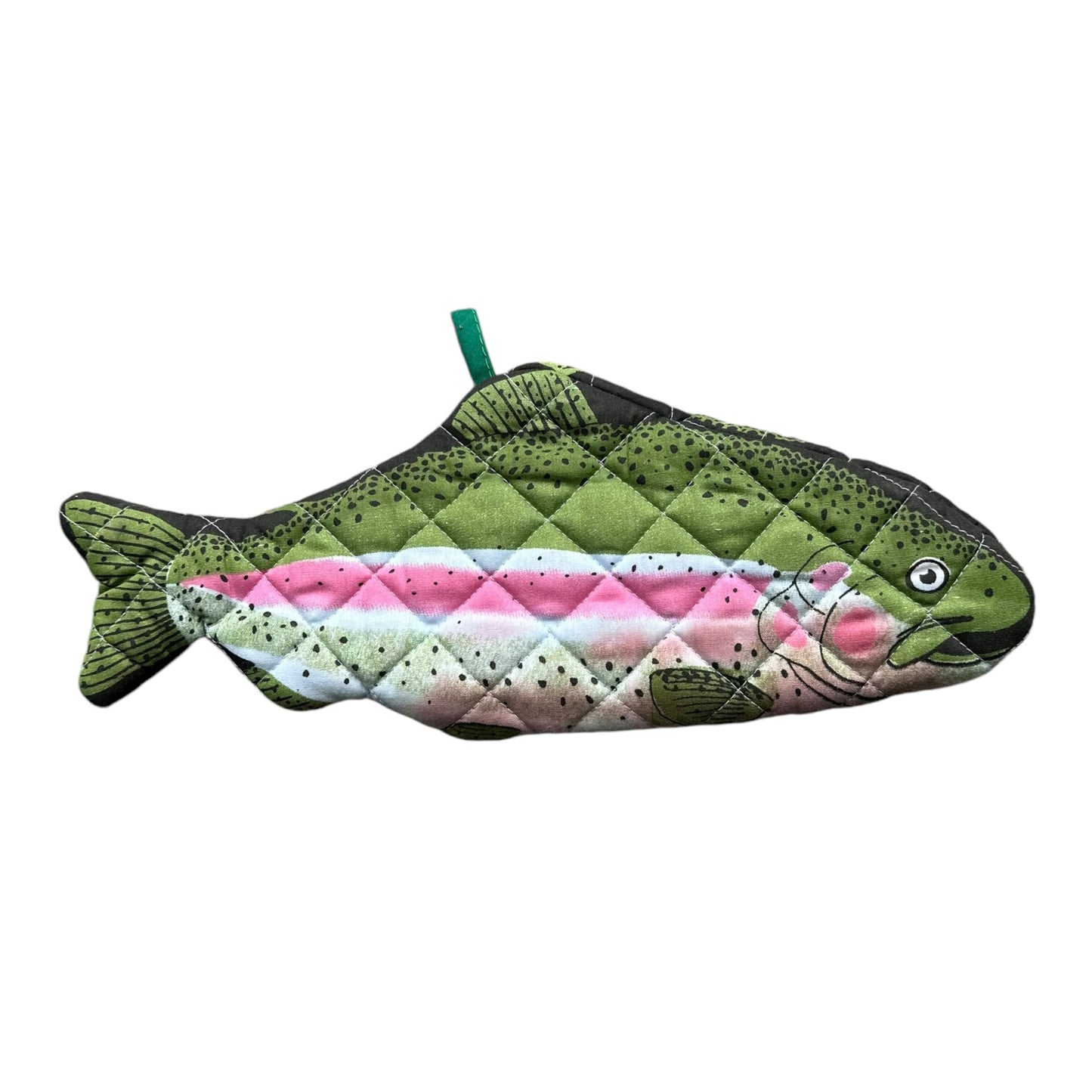 1987 Rainbow trout oven mitt pot holder