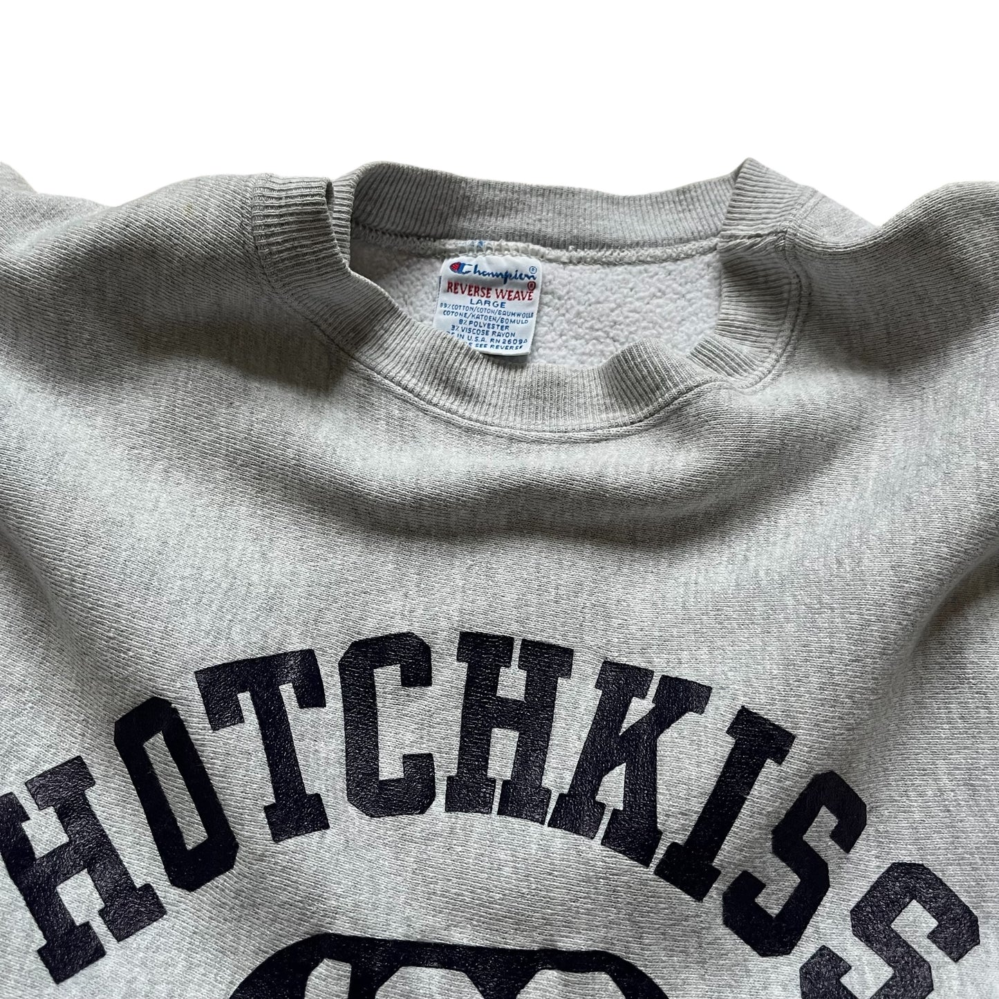 90s Hotchkiss school reverse weave crewneck large