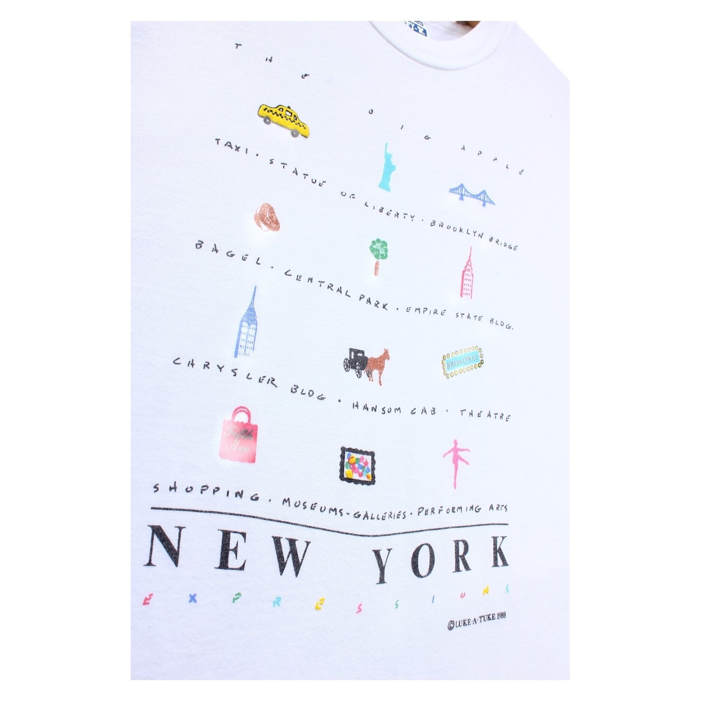 80s New York the big apple tee large
