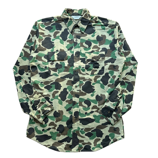 80s Camo chamois shirt large tall