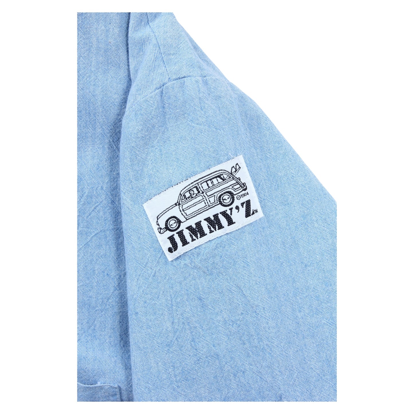 80s Jimmy’z chambray beach shirt slit back large
