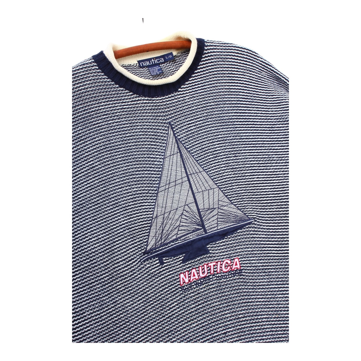 90s Nautica sailboat rollneck large