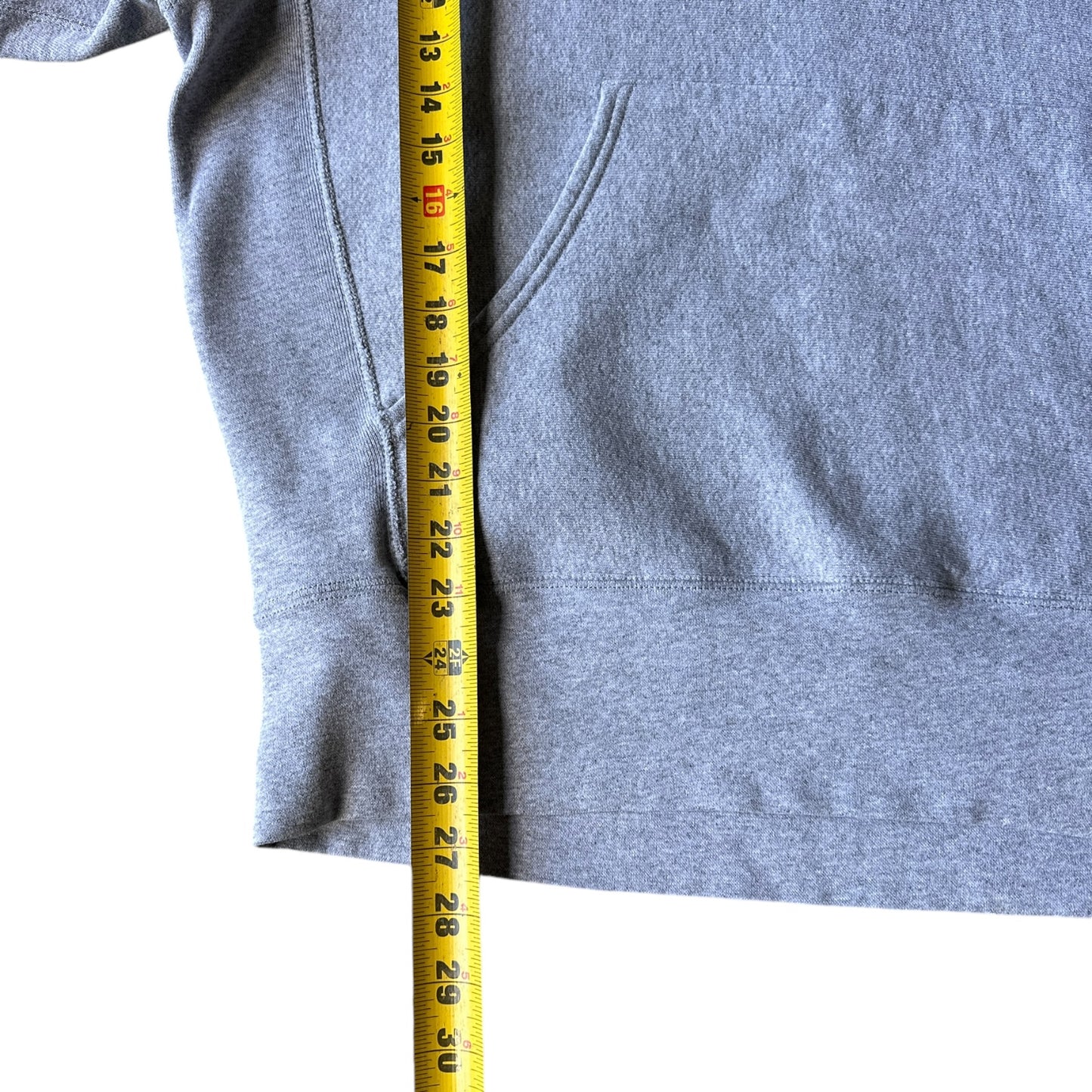 90s Grey cross grain hoodie large