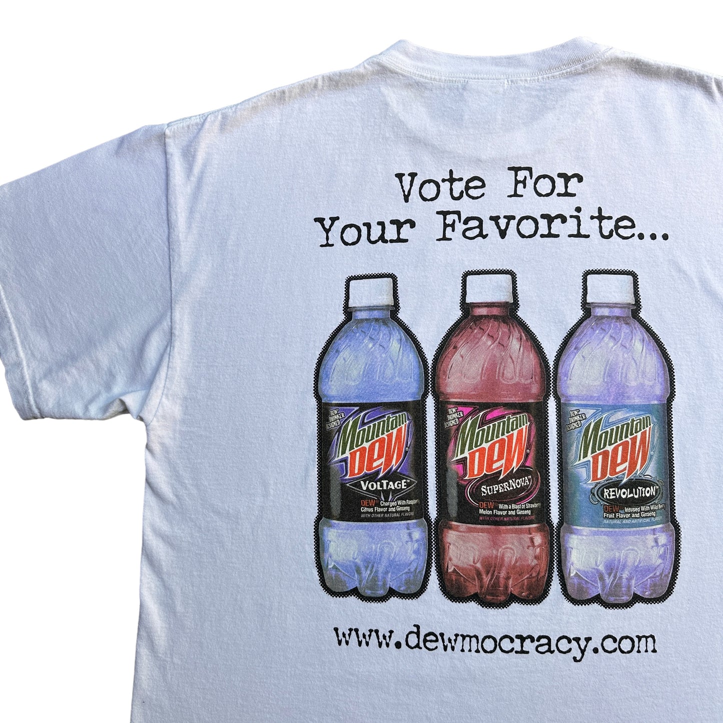 Y2k dew mocracy mtn dew tee XL