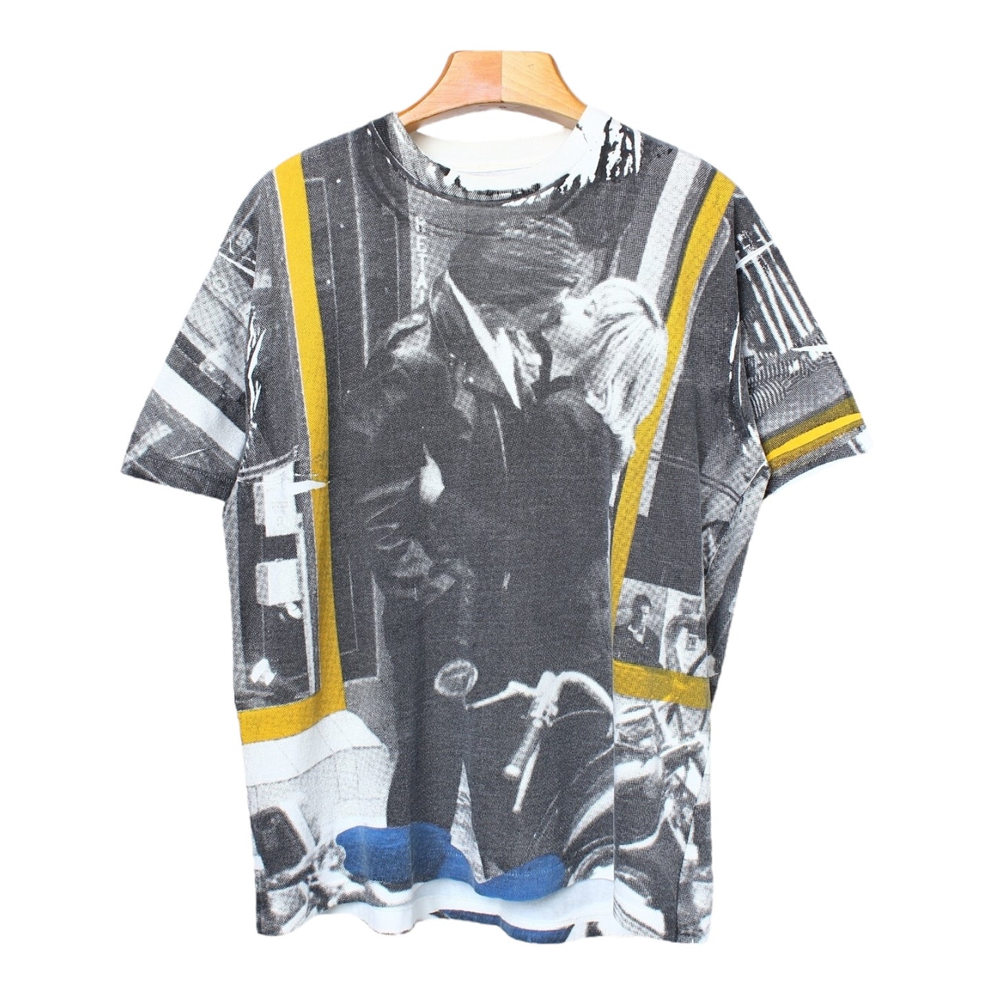 90s All over print girl on the motorcycle mosquito head L/XL