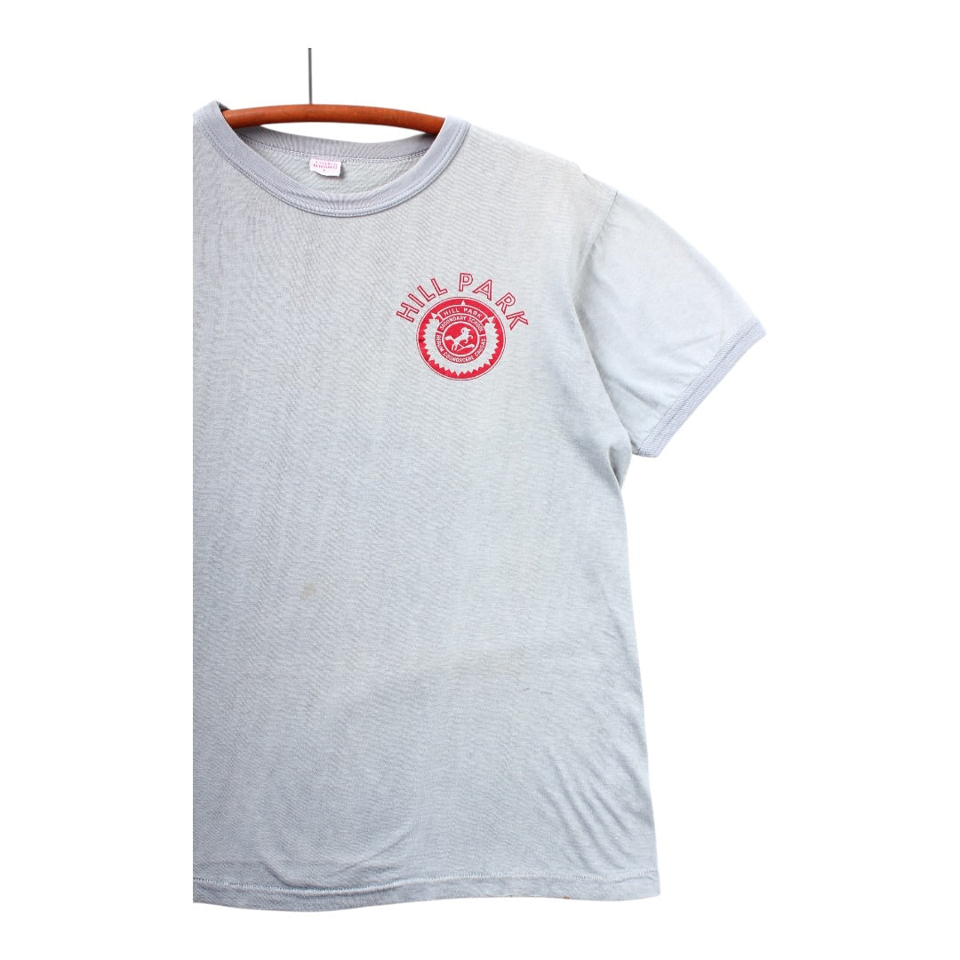 60s Hill Park secondary school tiger brand tee Small