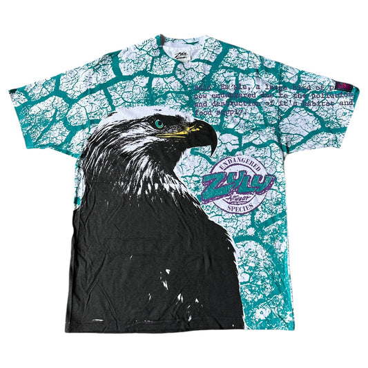 90s Bald Eagle all over print tee Large And XL