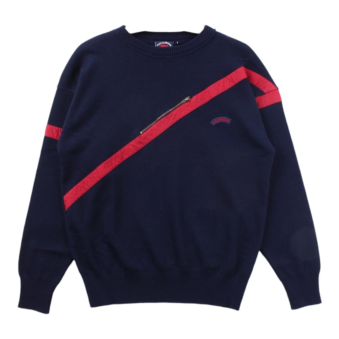 80s Paul and shark wool sweater. center zip medium Made in italy🇮🇹